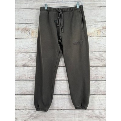 Esentials Fear of God Jogger Sweatpants Adult Size Small Gray Brown Drawstring