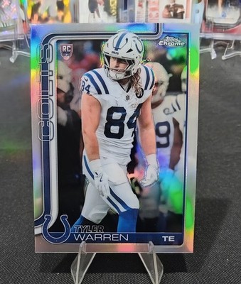 2025 Topps Chrome Football - Tyler Warren Sliver Refractor RC Rookie Colts
