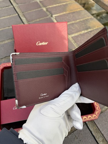 Must De Cartier 6 Credit Card Compact Wallet Black Calfskin Leather - Picture 8 of 12