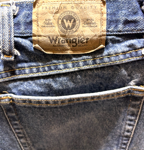 Wrangler Jeans Mens 38 X 30 Regular Fit Straight Leg Blue Denim - Picture 3 of 4