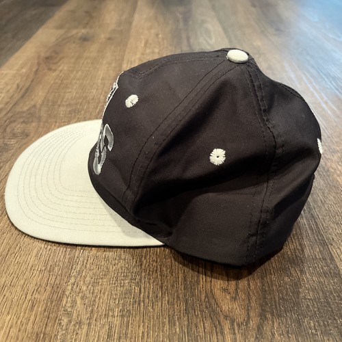 Vintage 90s Los Angeles Raiders SnapBack Hat Black White Pre-Owned - Picture 3 of 7