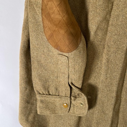 Vintage Woolrich Jacket Mens Medium Brown Wool Suede Yoke Elbow Patches Shacket - Picture 16 of 24