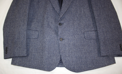 Barrington Blazer Men's 48 R Wool Tweed Sport Coat Jacket Barleycorn Blue - Picture 2 of 10