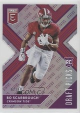 2018 Elite Draft Picks Status Purple Die-Cut Variation 7/99 Bo Scarbrough 13st