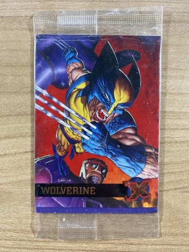 Factory-Sealed 1995 Fleer Ultra X-Men Wolverine Promo Yellow Card Pack Cello - Foto 2 di 19