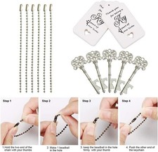 100 PCS Wedding Favors Bottle Opener Vintage Skeleton Key Opener Silver