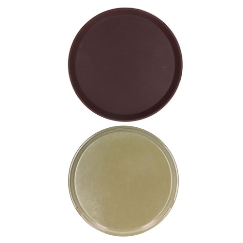 (35cm Round)Round Serving Tray Nonslip Rubber Tempered Glass Fiber Heat - Picture 4 of 12
