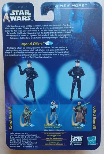 Star Wars Episode IV A New Hope Imperial Officer Action Figure 2002 HASBRO C3 - Picture 2 of 2