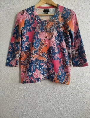 haut boutonné Tommy Hilfiger- motif cachemire coloré-100 % coton Pima-taille S - Photo 1/3