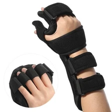 Stroke Resting Hand Splint - Night Immobilizer Wrist Finger Brace for Flexion...