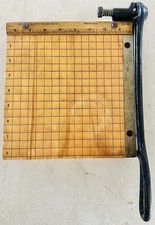 INGENTO No. 2 Vintage Hardwood Paper Cutter by Ideal School Supply Co-Ex Cond