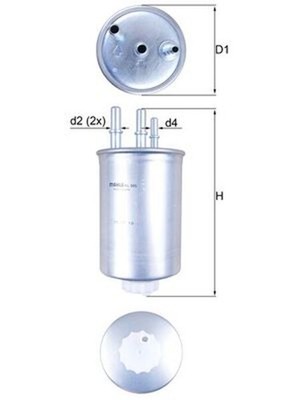 MAHLE Kraftstofffilter KL 505 Leitungsfilter für SSANGYONG REXTON ACTYON SPORTS