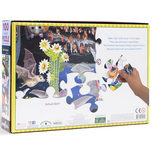 Love of Bats Glow in The Dark 100 Piece Jigsaw Puzzle/Ages 5+ (PZBAT) - Picture 3 of 6