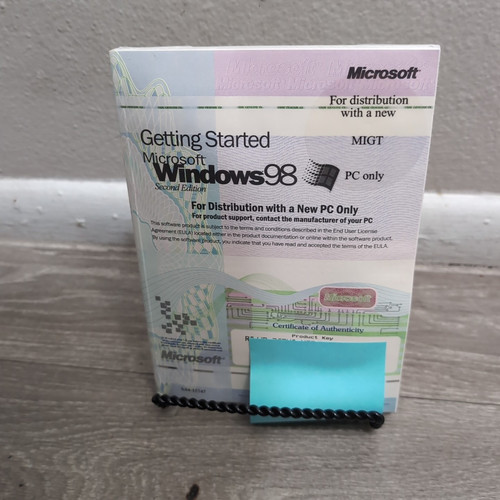 NEW FACTORY SEALED - MICROSOFT WINDOWS 98 SE SECOND EDITION FULL OS DELL - Picture 1 of 4