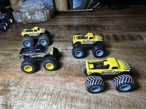4x hot wheels monster jam TITAN lot Epic Mud Inverse & First Editions Chevy C10 - Picture 3 of 8