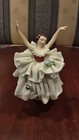 Gerold Porzellanfigur  Tänzerin mit Spitzenkleid, handbemalt Vintage 12