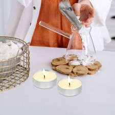 200 Pcs Candle Tin with Lid Wax Containers Metal Tea Light Cups Empty Tealight