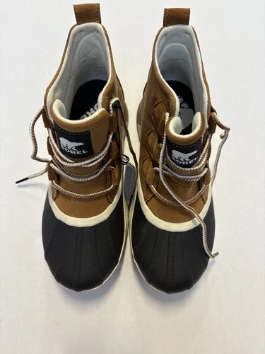 Sorel Out N About III Classic Boots Women Size 7 Brown Leather Snow NL4431 243