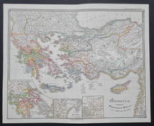 Antica Mappa 1855 - Antica Grecia al tempo dell'invasione dorica - Spruner