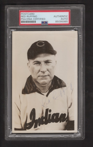 Red Ruffing Signed Autograph Photo Postcard 1951 PSA Authentic Slabbed