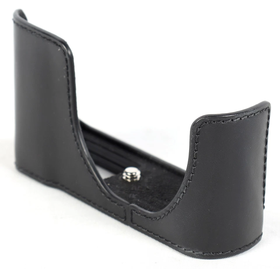 Meia caixa de couro genuíno GARIZ XS-CHZS110, preta para Lumix ZS110 - Imagem 2 de 4