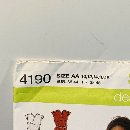 Simplicity 4190 Dress, Tunic Cropped Pants & Tote Bag Pattern Sz 10–18 UNCUT - Picture 8 of 11