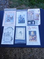 Christmas Craft Patterns Lot Of 6 Variety Bundle Angel Santa