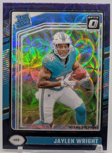 🏈2024 Panini Donruss Optic Jaylen Wright #249 Rated Rookie Purple Scope Prizm🏈