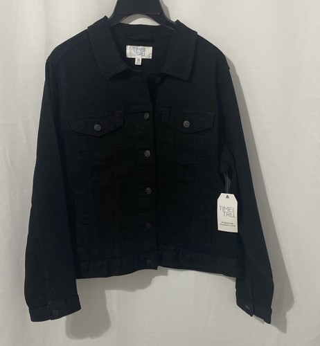 Time and Tru Damen Jeansjacke schwarz Größe mit Knöpfen & Taschen XXL (20) - Bild 5 von 14