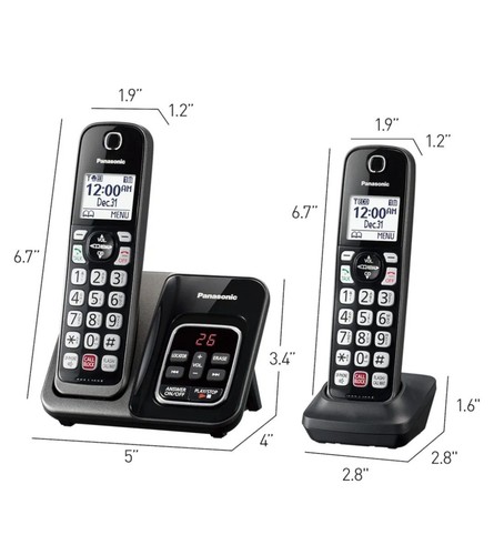 Panasonic KX-TGD833 Cordless 3 Handset Phones & Digit Answering System. NOB. - Photo 9/10
