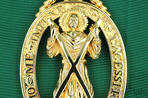 UK Scotland Order of the Thistle Badge Saint Andrew Brass Gilt Repro Replica!! - Picture 11 of 22