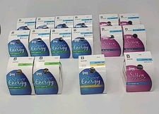 L'eggs Sheer Energy Silken Mist Pantyhose Size B Jet Black & Suntan 16 Pairs 
