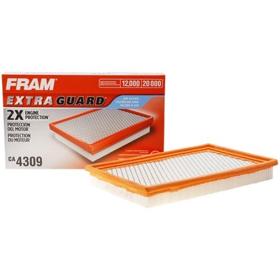 FRAM Extra Guard CA4309 Replacement Engine Air 11.4 Inch, White & orange 