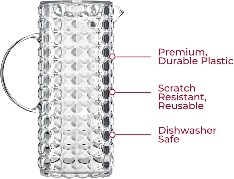 - Tiffany, Caraffa Con Coperchio - Trasparente, Ø 11,5 X 18,5 X H25,5 Cm | 1750  - Immagine 4 di 4