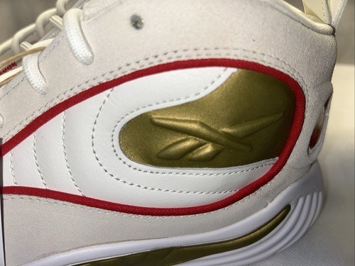 Men Reebok Answer III 3 Shoes Sneakers White Red Gold 100200996 Iverson Size 10 - Picture 8 of 12