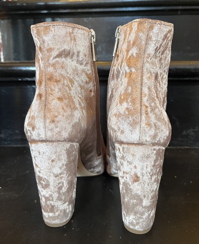 NIB Jessica Simpson Mauve Velvet Booties Boots Women’s Size 8 Pink Velvet Boots - Picture 8 of 13