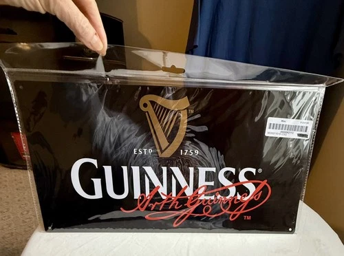 NEW GUINNESS STOUT 9x17 Metal Tin Sign Plaque Vintage Retro BeerPub Bar ManCave