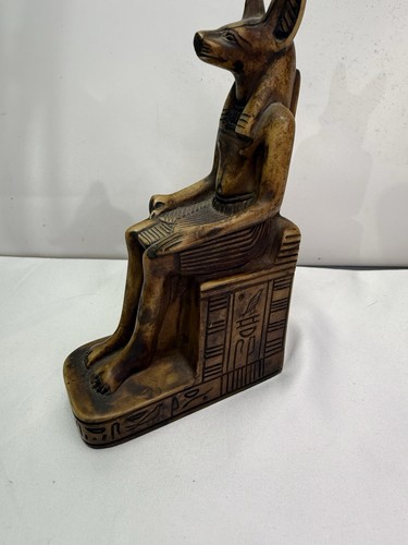 UNIQUE ANCIENT EGYPTIAN ANTIQUES Seated ANUBIS god of the underworld 6” - Picture 4 of 10