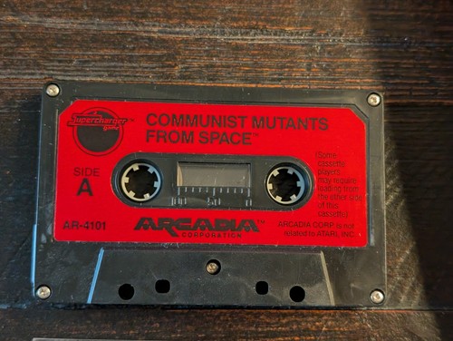 COMMUNIST MUTANTS FROM SPACE Atari 2600 SUPERCHARGER GAME Cassette Tape ARCADIA - Bild 4 von 6