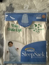 Halo Sleep Sack XS 0-3M Light Blue 100 Cotton Safeway Sleep Wearable Blanket