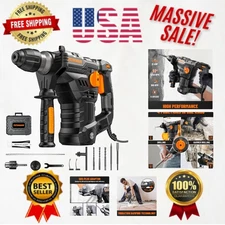 Powerful 12.5Amp SDS-Plus Rotary Hammer with 4 Functions & Vibration Control