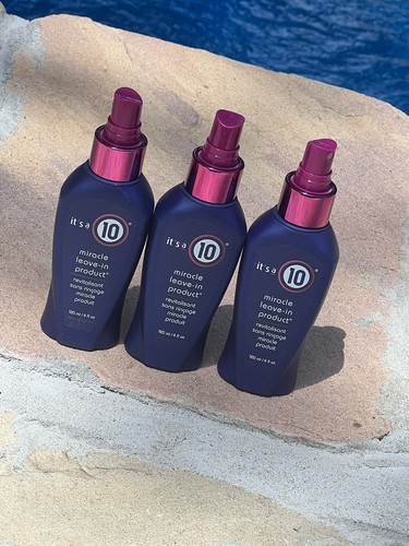 3X It's a 10 Miracle Leave in Product 4 oz repair shine NEW Missing Plastic Top - Picture 3 of 12