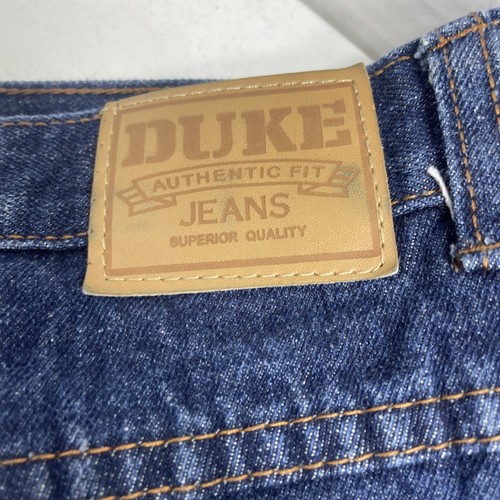 Duke Authentic Fit Jeans Size 54S Blue 5 Pockets Superior Quality tapered leg - Picture 8 of 13