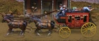 COLLECTORS SHOWCASE AMERICAN WESTERN CS01234SPEC WELLS FARGO 4 HORSE STAGECOACH