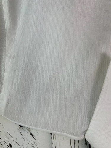 NWT VTG Linda Allard Ellen Tracy Shirt Blouse White Button Up Textured Coastal - Foto 7 di 13