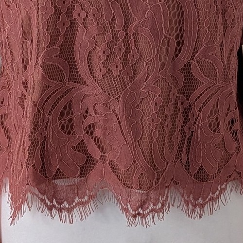 Top Transparente Encaje PEQUEÑO Boho Hada Femenino Fiesta Romántica Terracota Mujeres - Imagen 3 de 10