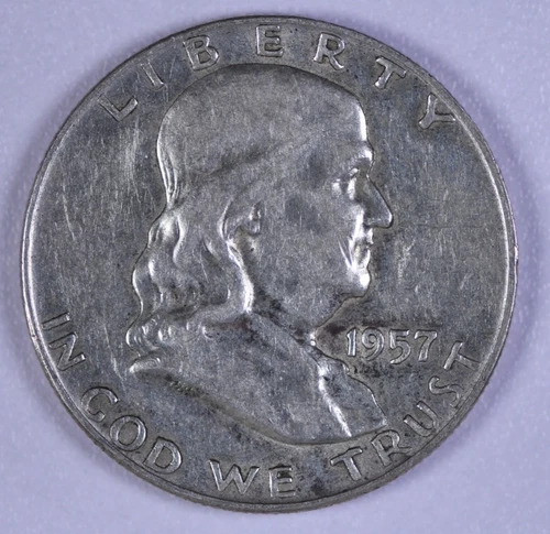 1957-D Franklin Half Dollar SILVER, Very Fine Condition