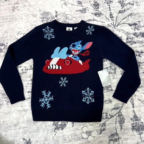 Disney stitch winter holiday sweater Sz kids 7/8 - Picture 3 of 7