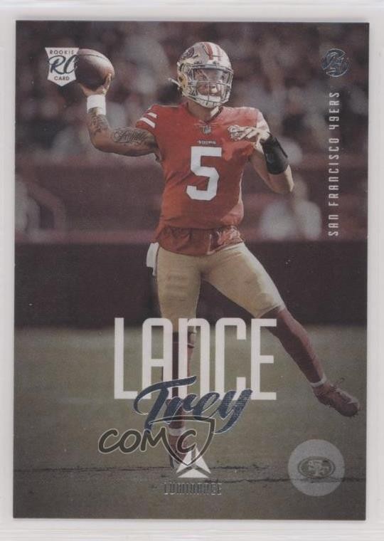 2021 Panini Chronicles Luminance Update Rookies Trey Lance #204 RC