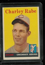 1958 TOPPS #376  CHARLEY RABE  EX